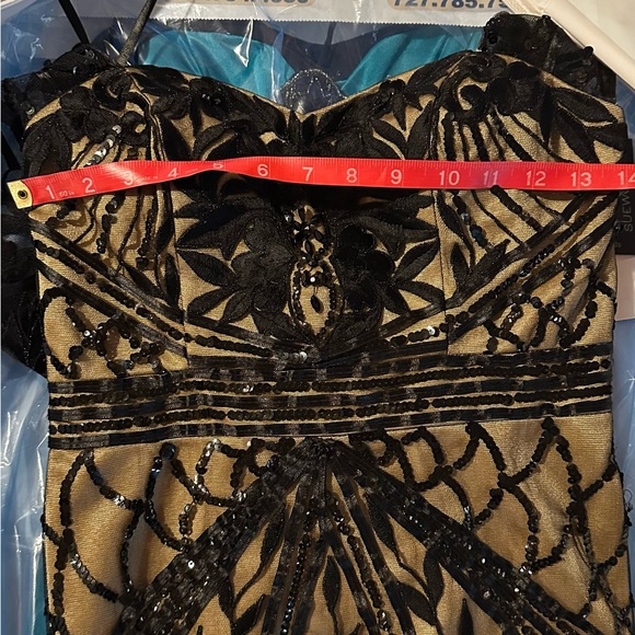 NWT Evening Dress - Black & Gold Sue Wong - Picture 10 of 13